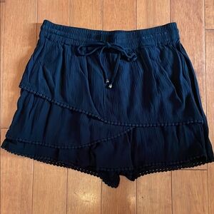 Zara Black High Waist Shorts
